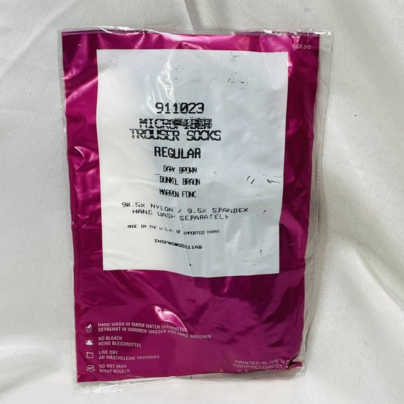 Silkies Trouser Socks 1 Pack Dark Brown Microfiber Regular Size #911O23 - Picture 3 of 7